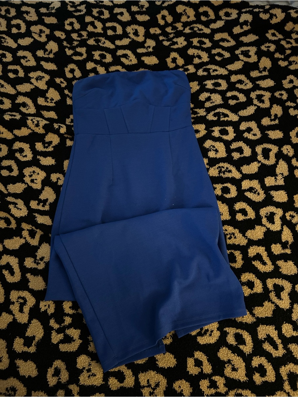 Hello Molly Strapless Royal Blue Women's Dress